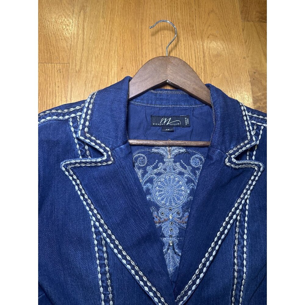 Emroidered Denim Jacket - Picture 6 of 13